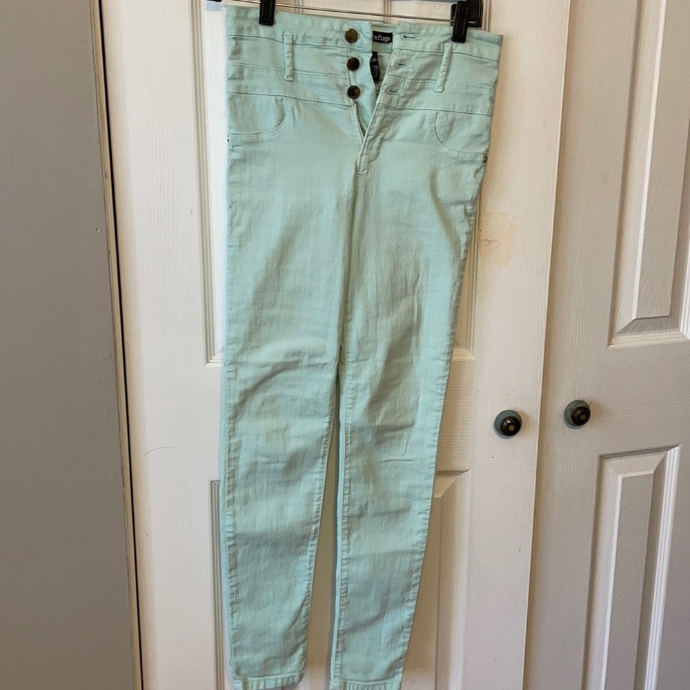 Green High Waist Jeans